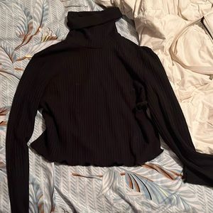 black long sleeve turtle neck for girls smaller than it looks